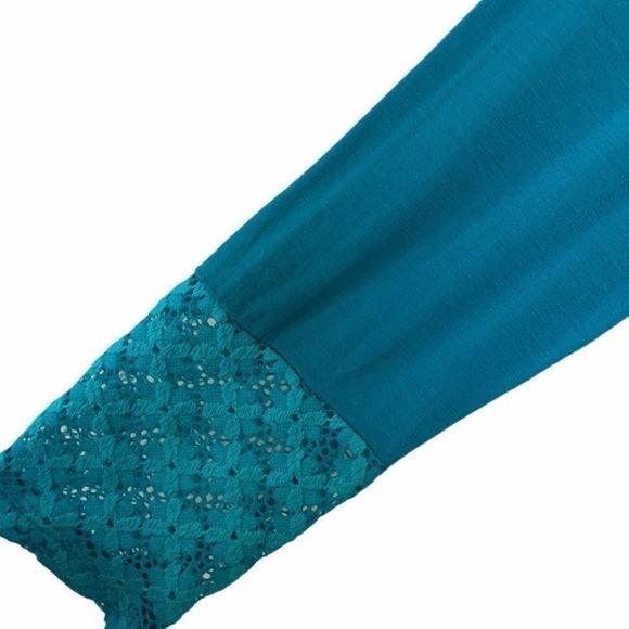 2 Blondes Apparel Teal Tunic Scoop Neck Small - Picture 3 of 5